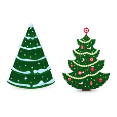 Christmas tree vector.