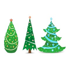 Christmas tree vector.
