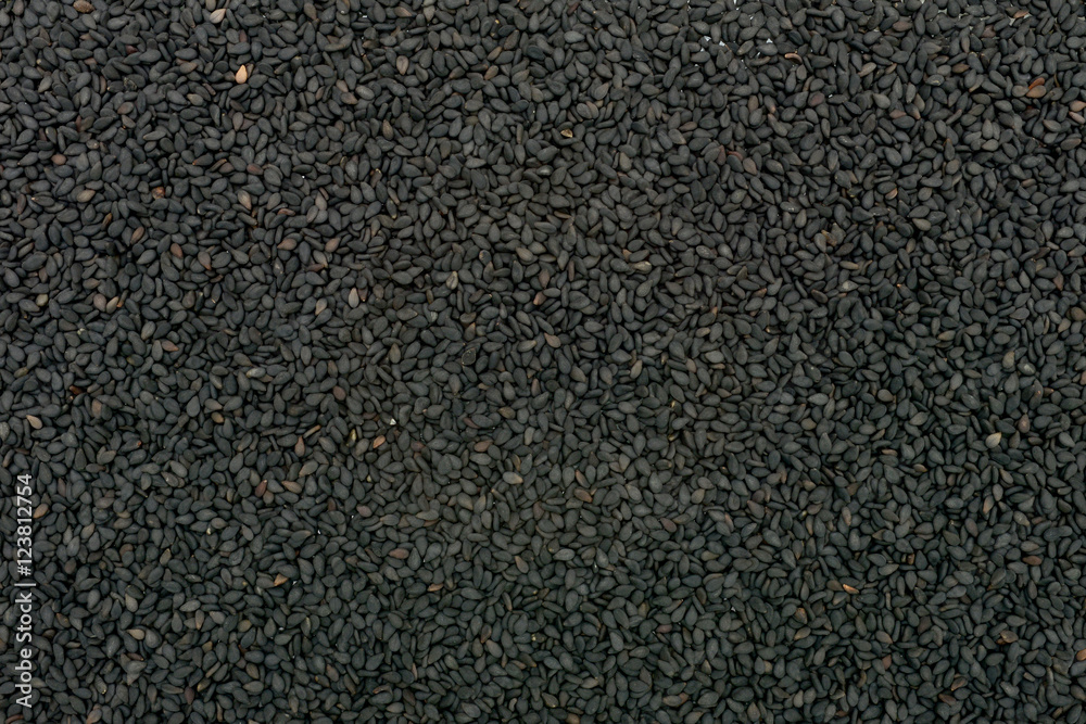 Wall mural black sesame seeds texture