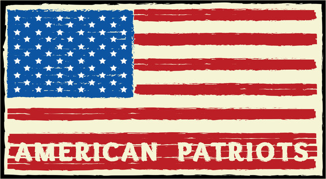 USA, patriotic american flag vintage style