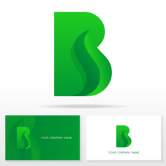 Letter B logo icon design template. Business card templates. Vector illustration.