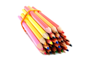 Obraz premium Colour Pencils isolated on white background