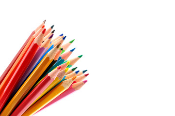 Colour Pencils isolated on white background
