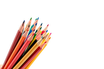 Fototapeta premium Colour Pencils isolated on white background
