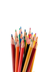 Colour Pencils isolated on white background