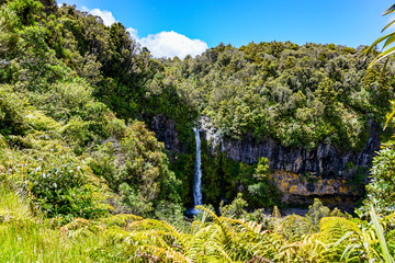 waterfall at mount taranaki, new zealand