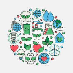 Ecology colorful illustration