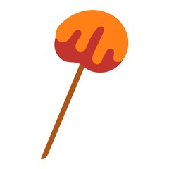 Two lollipop sweet dessert food colored vector illustration.