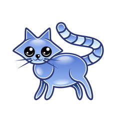 Cute cartoon cat isolated vector