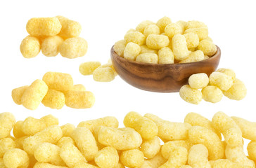 Corn sticks on white