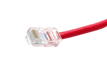 LAN connector isolated on white background