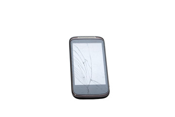 old broken smartphone