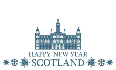 Obraz premium Happy New Year Scotland