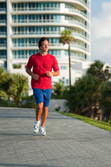 Young Man Running Morning