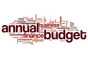 Annual budget word cloud
