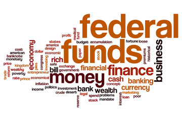 Fototapeta premium Federal funds word cloud