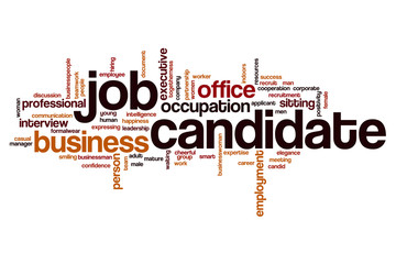 Job candidate word cloud