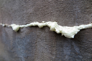 Foamed wall crack