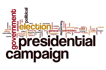 Presidential campaign word cloud