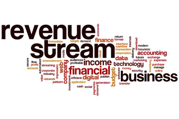 Revenue stream word cloud