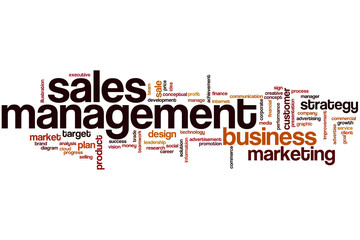 Sales management word cloud