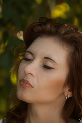 Fototapeta premium Emotional beautiful fashion model girl look
