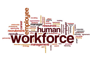 Fototapeta premium Workforce word cloud