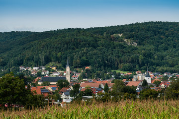 Blick auf Ebermannstadt in Bayern