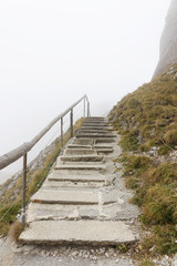 Bergpfad Pilatus Berg, Luzern, Schweiz