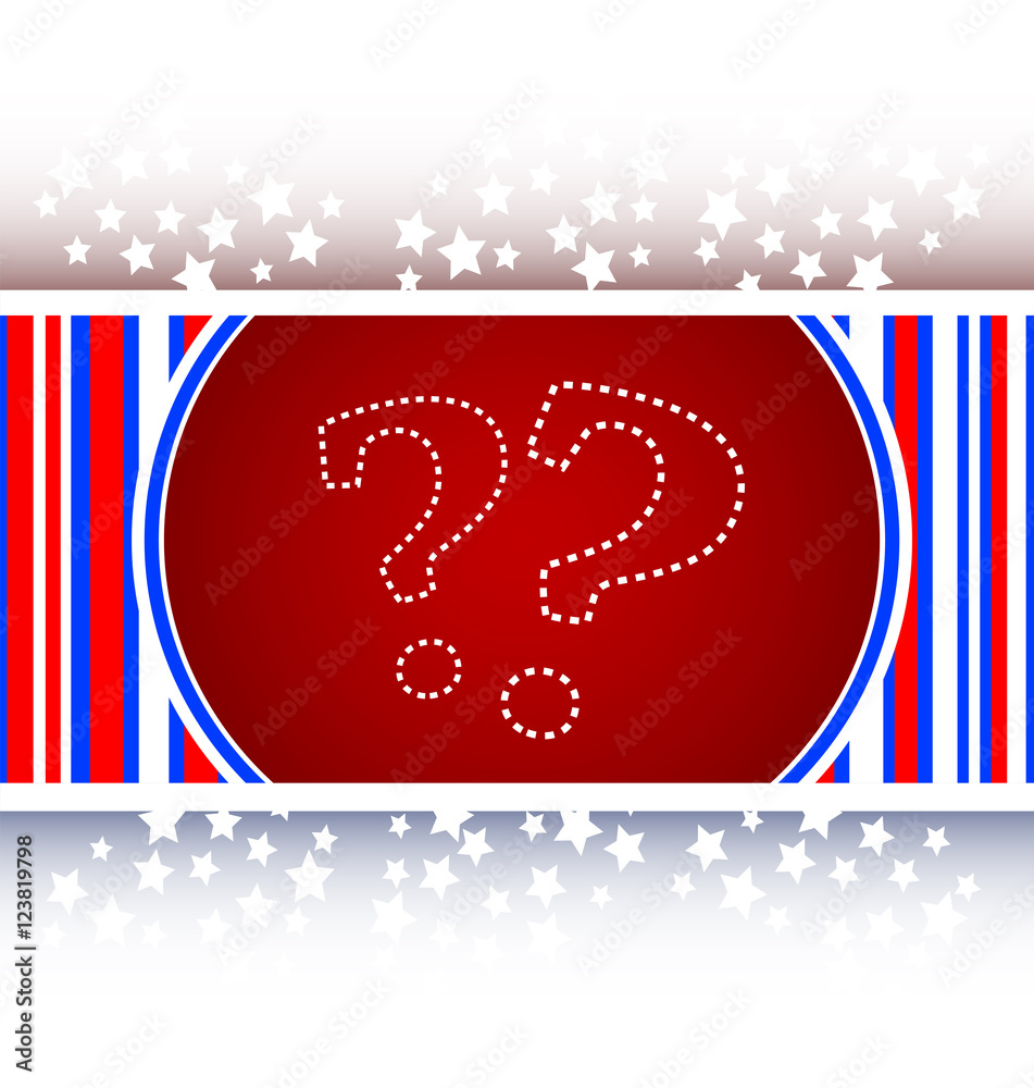 Poster stylish web button with question mark