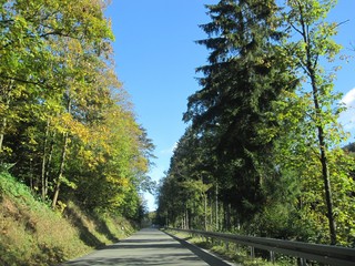 Obraz premium Sauerland-Höhenstrasse in herbstlicher Atmosphäre!
