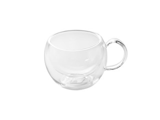 Glass cup with a double bottom