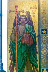  Church of the Savior on Spilled Blood. Guardian angel. Mosaic o