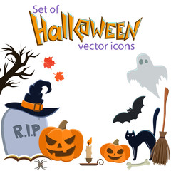 Set of Halloween icons