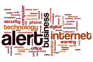 Alert word cloud