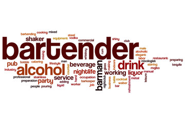 Bartender word cloud