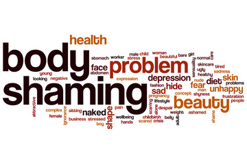Fototapeta premium Body shaming word cloud