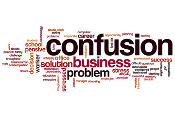 Obraz premium Confusion word cloud