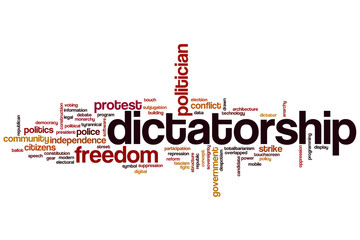 Dictatorship word cloud