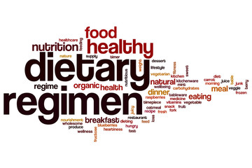 Obraz premium Dietary regimen word cloud