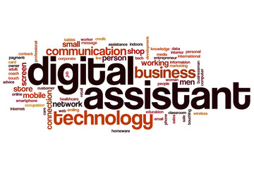 Fototapeta premium Digital assistant word cloud