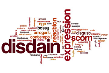 Disdain word cloud