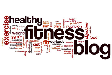 Fitness blog word cloud
