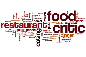 Food critic word cloud