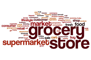 Grocery store word cloud