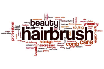 Hairbrush word cloud