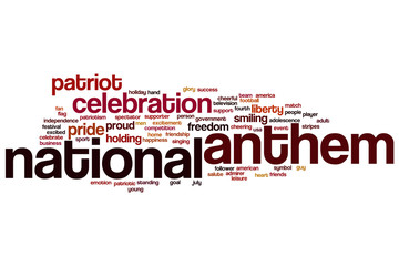 National anthem word cloud