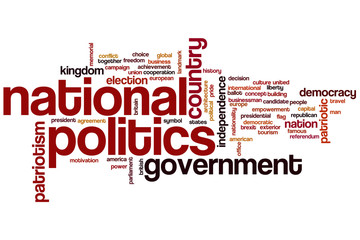 National politics word cloud