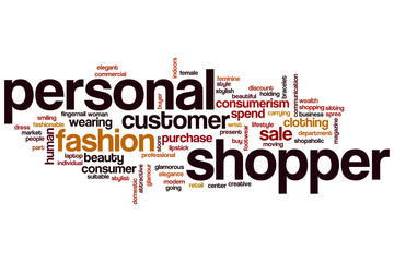 Fototapeta premium Personal shopper word cloud