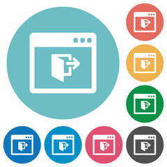 Obraz premium Flat application exit icons